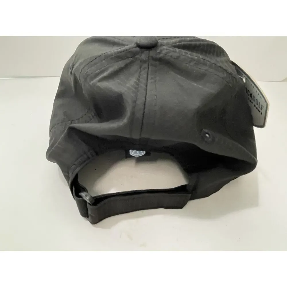 Cap America Golf Lomax Hat Black Adjustable Performance Baseball Cap NWT